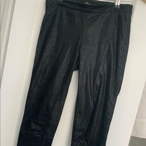 J Brand Stretch Black Leather Pants.